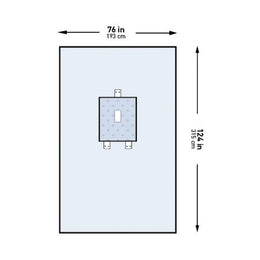 McKesson Abdominal Drape McKesson Pediatric Laparotomy Drape 76 W X 124 L Inch Sterile - Case of 13 - 183-I80-05119G-S-CS