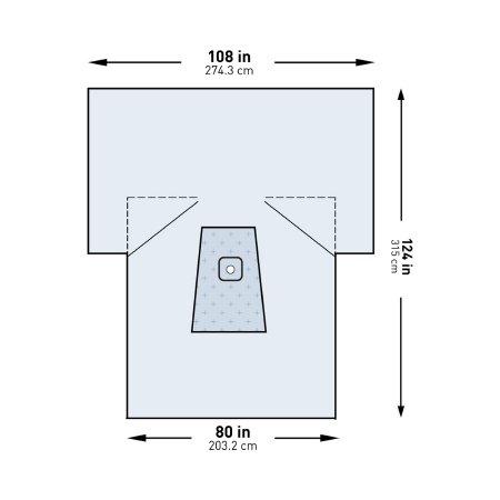 McKesson Orthopedic Drape McKesson Lower Extremity Drape 108 W X 80 W X 124 L Inch Sterile - Pack of 1 - 183-I80-09158G-S-PK