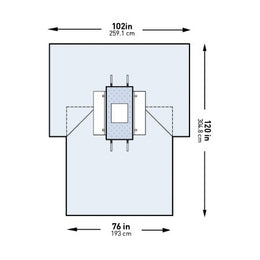 McKesson Abdominal Drape McKesson Laparotomy Drape 102 W X 76 W X 120 L Inch Sterile - Pack of 1 - 183-I80-05155G-S-PK