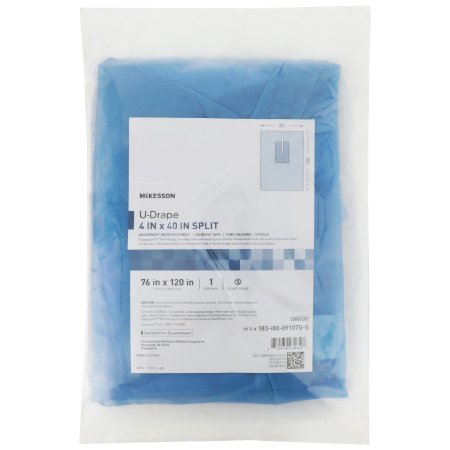 McKesson Orthopedic Drape McKesson U-Drape with Split 76 W X 120 L Inch Sterile - Pack of 1 - 183-I80-09107G-S-PK