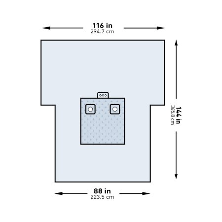 McKesson Orthopedic Drape McKesson Bilateral Limb Drape 116 W X 88 W X 114 L Inch Sterile - Case of 12 - 183-I80-09138G-S-CS