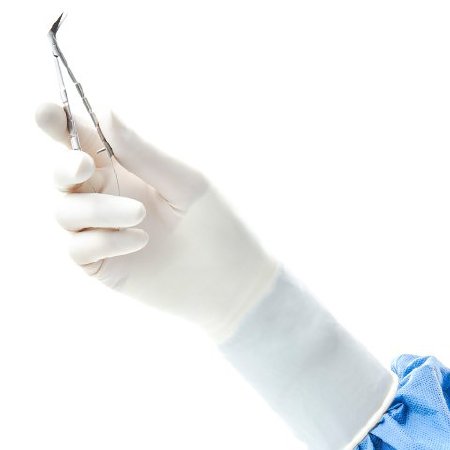Ansell Surgical Glove GAMMEX® PI Hybrid Size 6.5 Sterile Polychloroprene / Polyisoprene Standard Cuff Length Micro-Textured Natural Chemo Tested - Case of 200 - 340063065-CS