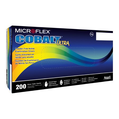 Microflex Medical Exam Glove Cobalt® Ultra X-Large NonSterile Nitrile Standard Cuff Length Textured Fingertips Blue Not Rated - Case of 2000 - N174-CS