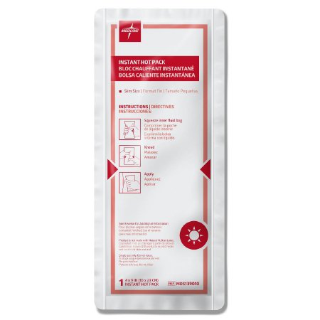 Medline Instant Hot Pack Medline General Purpose Slim Plastic / Sodium Acetate Disposable - Case of 24 - MDS139010-CS