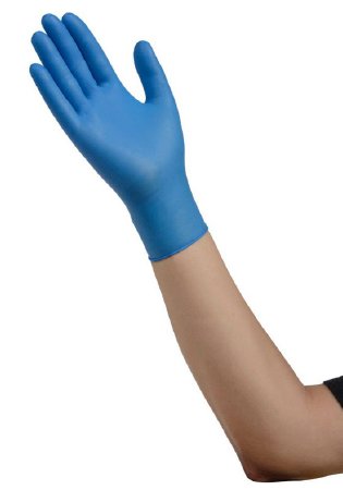 Cardinal Exam Glove ESTEEM™ Tru-Blu™ Stretchy Nitrile X-Large NonSterile Nitrile Standard Cuff Length Micro-Textured Blue Chemo Tested - Case of 10 - 8899NB-CS