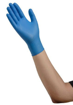 Cardinal Exam Glove ESTEEM™ Tru-Blu™ Stretchy Nitrile X-Large NonSterile Nitrile Standard Cuff Length Micro-Textured Blue Chemo Tested - Case of 10 - 8899NB-CS