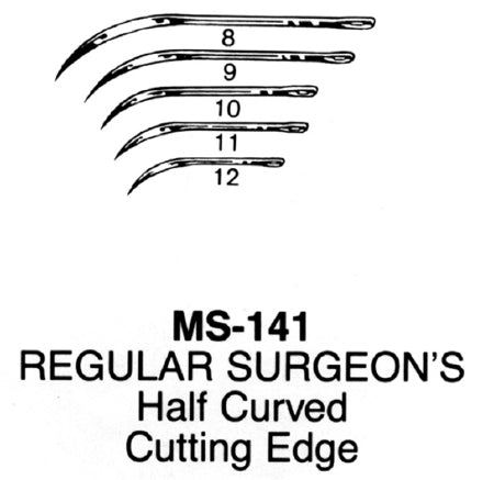 Integra Lifesciences Conventional Cutting Suture Needle Integra® Miltex® Regular Surgeon's Type Size 10 Needle Reusable - Box of 12 - MS141-10-BX