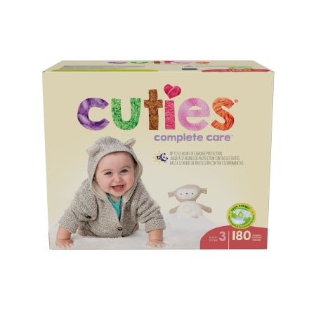 First Quality Unisex Baby Diaper Cuties® Complete Care Size 3 Disposable Heavy Absorbency - Case of 180 - CCC13-CS