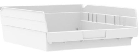 Akro-Mils Shelf Bin White Industrial Grade Polymers 4 X 11-1/8 X 11-5/8 Inch - CT/12 - 30170WHITE-CT