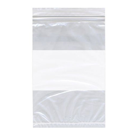 Action Health Reclosable Bag 8 X 10 Inch Plastic Clear / White Block Zipper Closure - Case of 1000 - 85251850338-CS