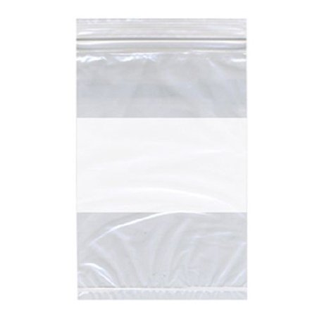 Action Health Reclosable Bag 4 X 6 Inch Plastic Clear / White Block Zipper Closure - Case of 1000 - 85251850307-CS