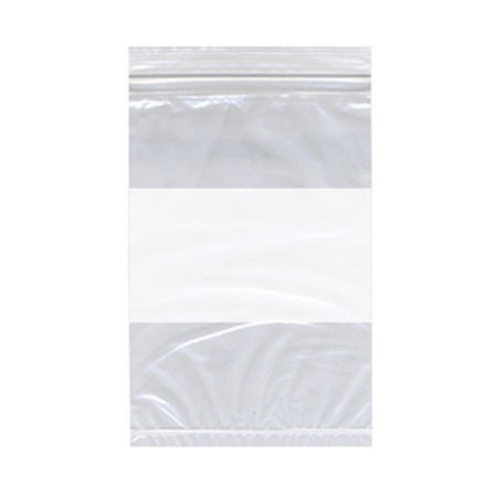 Action Health Reclosable Bag 5 X 8 Inch Plastic Clear / White Block Zipper Closure - Case of 1000 - 85251850314-CS