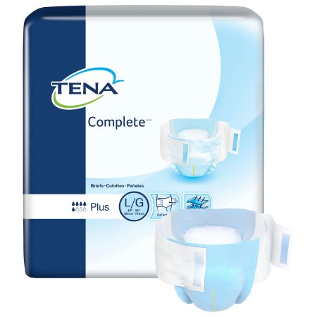 Essity HMS North America Inc Unisex Adult Incontinence Brief TENA® Complete™ Large Disposable Moderate Absorbency - Case of 72 - 67330-CS