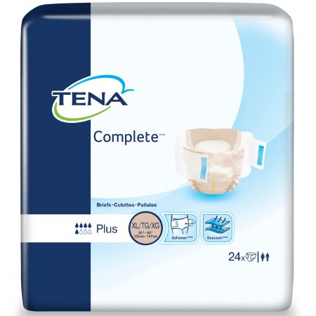 Essity HMS North America Inc Unisex Adult Incontinence Brief TENA® Complete™ X-Large Disposable Moderate Absorbency - Case of 72 - 67340-CS