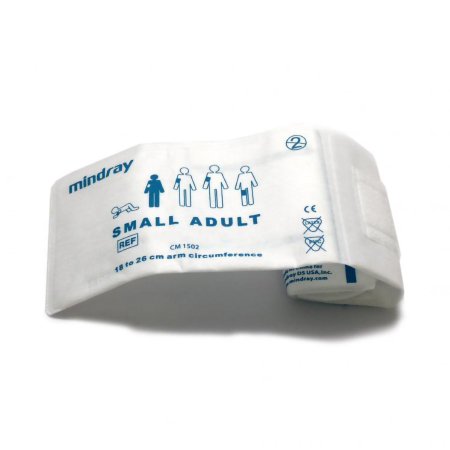 Mindray USA Single Patient Use Blood Pressure Cuff Mindray™ 18 to 26 cm Arm Vinyl Cuff Small Adult Cuff - Box of 10 - 115-027564-00-BX