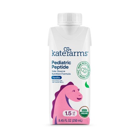 Kate Farms Pediatric Oral Supplement Kate Farms® Pediatric Peptide 1.5 8.5 oz. Carton Liquid Amino Acid - Each - 851823006201-EA