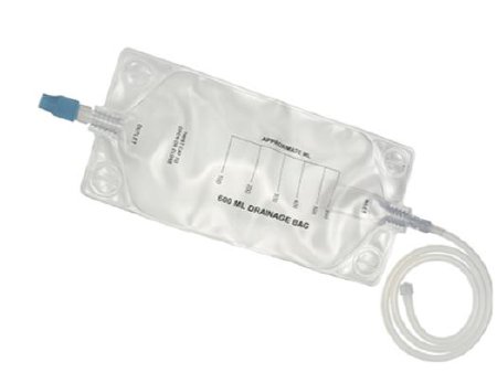 Argon Medical Fluid Collection Drainage Bag 600 mL Sterile Anti-Reflux Barrier - Box of 5 - DBAG600H-BX