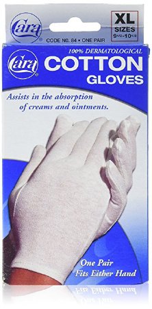 Cara Inc Infection Control Glove X-Large Cotton White Hemmed Cuff NonSterile - Pair - 03805600084-PR