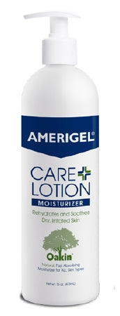 AMERX Health Care Hand and Body Moisturizer Amerigel® Care 16 oz. Pump Bottle Unscented Lotion - Case of 12 - A30116-CS