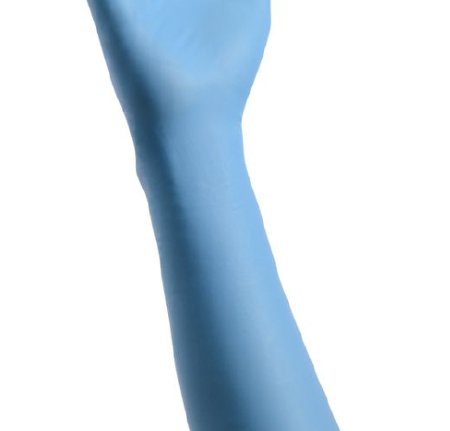 Cardinal Exam Glove Cardinal Health™ Decontamination Large NonSterile Nitrile Extended Cuff Length Fully Textured Blue Chemo Tested - Case of 500 - 88NDL-CS