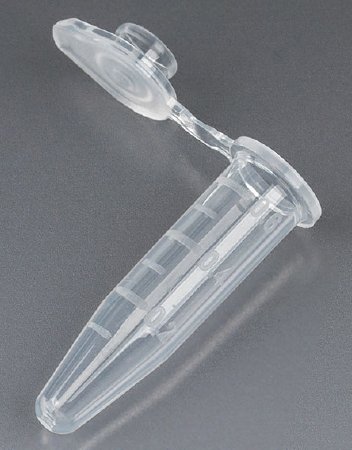 Globe Scientific Microcentrifuge Tube Conical Bottom Plain 500 ÂµL Without Color Coding Snap Cap Polypropylene Tube - Bag of 500 - 111554-BG