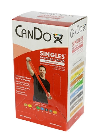 Fabrication Enterprises Exercise Resistance Band CanDo® Red 5 Inch X 5 Foot Light Resistance - Each - 10-5182-EA
