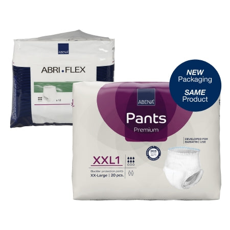 Abena North America Male Adult Absorbent Underwear Abri-Flex™ XXL Pull On with Tear Away Seams 2X-Large Disposable Moderate Absorbency - Case of 48 - 300517-CS
