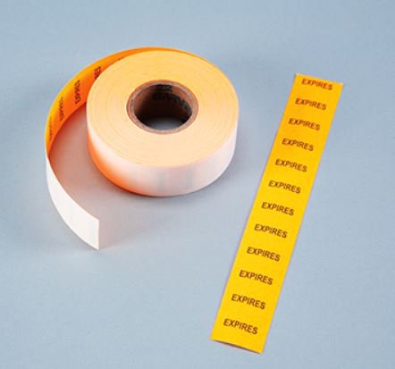 Health Care Logistics Pre-Printed Label HCL® Advisory Label Orange Paper Expires Black Quality Control Label 1/2 X 7/8 Inch - SL/11000 - 4017-SL