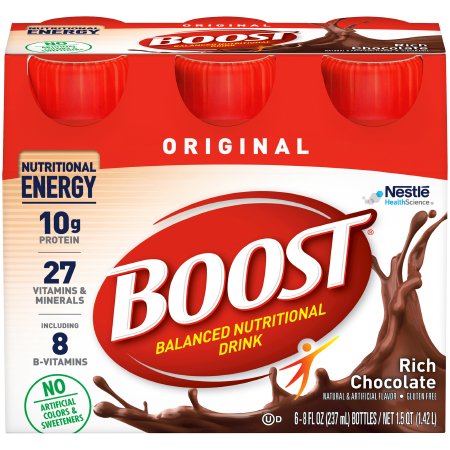 Nestle Healthcare Nutrition Oral Supplement Boost® Original Rich Chocolate Flavor Liquid 8 oz. Bottle - Each - 00041679675366-EA
