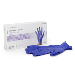 McKesson Exam Glove McKesson Confiderm® 3.0 X-Large NonSterile Nitrile Standard Cuff Length Textured Fingertips Blue Not Rated - Case of 1000 - 14-6N38EC-CS