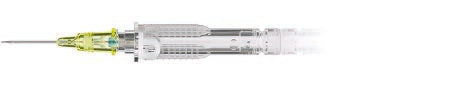 ICU Medical Peripheral IV Catheter SuperCath® 5 24 Gauge 0.75 Inch Sliding Safety Needle - Box of 50 - SP20801-BX