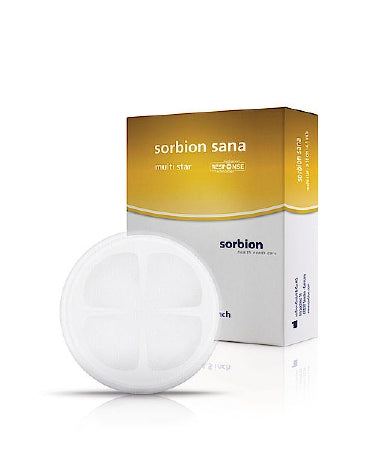BSN Medical Super Absorbent Dressing Cutimed® Sorbion® Sana Multi Star 4-1/2 Inch Round - Box of 10 - 7323801-BX
