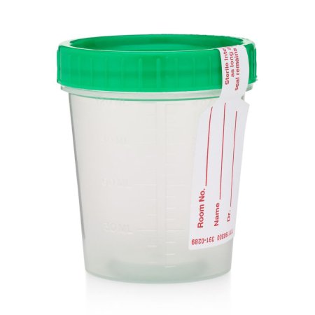 StatLab Medical Products Specimen Container 120 mL (4 oz.) Screw Cap Patient Information Sterile - Case of 100 - CT1019-B-CS