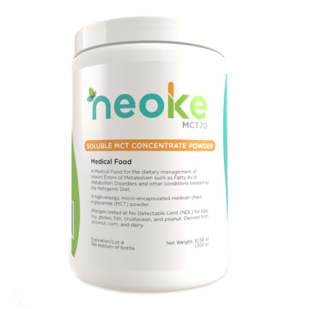 Solace Nutrition Oral Supplement neoKe® MCT 70 Unflavored Powder 300 Gram Can - Each - 6004-EA