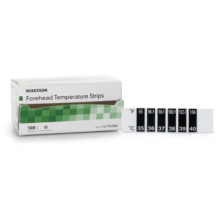 McKesson Single Patient Skin Thermometer McKesson 94 to 104 Â°F Line Indicator Display - Box of 1 - 16-TSTRP-BX