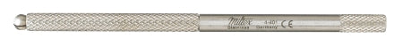 McKesson Scalpel Handle McKesson Argent™ Self Locking, Miniature, Round Knurled Stainless Steel Size 3K - Each - 43-1-401-EA
