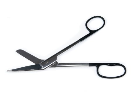 McKesson Bandage Scissors McKesson Argent™ SuperCut Lister 8 Inch Length Surgical Grade Stainless Steel NonSterile Finger Ring Handle Blunt Tip / Blunt Tip - Each - 43-1-243-EA