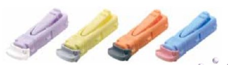 Cardinal Safety Lancet Comfort Zone Technology® 28 Gauge Retractable Push Button Activation Finger - Case of 4000 - SLLF200-CS