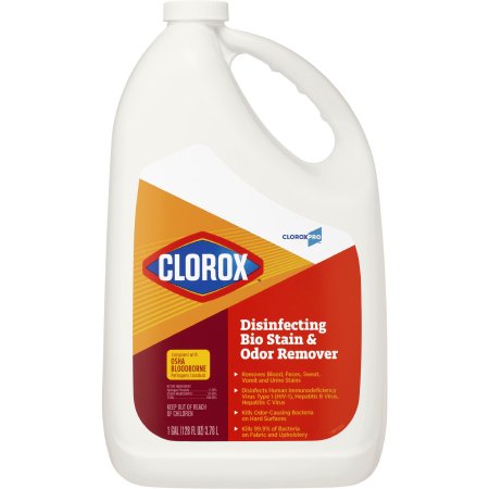 The Clorox Company CloroxPro™ Bio Stain & Odor Remover Surface Disinfectant Cleaner Refill Peroxide Based Manual Pour Liquid 128 oz. Jug Scented NonSterile - Case of 4 - 31910-CS