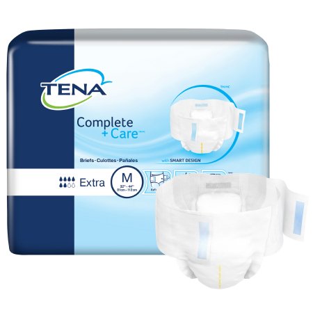 Essity HMS North America Inc Unisex Adult Incontinence Brief TENA® Complete + Care™ Extra Medium Disposable Moderate Absorbency - Case of 72 - 69960-CS