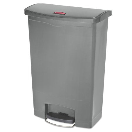 Lagasse Trash Can Rubbermaid® Slim Jim® 24 gal. Rectangular Gray Polyethylene Step On - Each - RCP1883606-EA