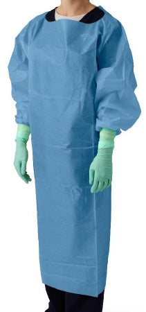 Medline Protective Procedure Gown Large Blue NonSterile Not Rated Disposable - Case of 50 - NON26278-CS