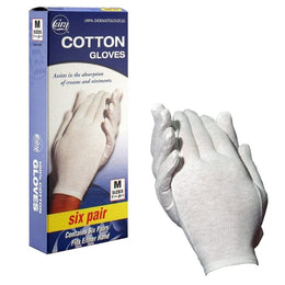 Cara Inc Infection Control Glove Cara Medium Cotton White 8-1/2 Inch Hemmed Cuff NonSterile - Pair - 03805600082-PR