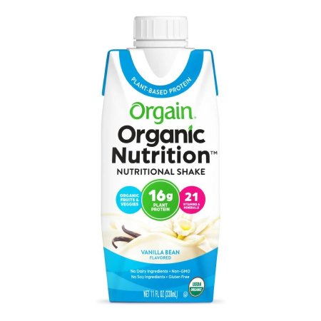 Orgain Inc Oral Supplement Organic Nutrition™ Vegan Vanilla Bean Flavor Liquid 11 oz. Carton - Case of 12 - 851770003223-CS