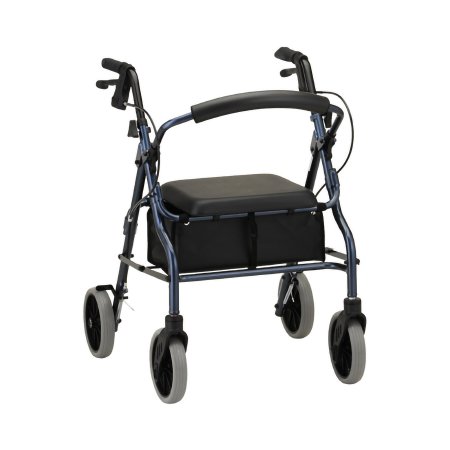 Nova Ortho-Med 4 Wheel Rollator Zoom 20 Blue Adjustable Height / Folding Aluminum Frame - Case of 1 - 4220BL-CS