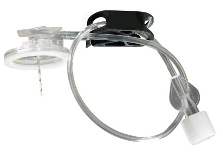B. Braun Huber Needle Infusion Set Surecan™ Safety II 20 Gauge 3/5 Inch 8 Inch Tubing Caresite Needleless Port, Y-site Injection Port - Case of 100 - 4447050-02-CS
