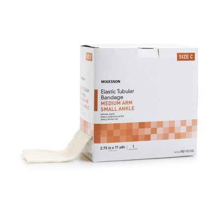McKesson Elastic Tubular Support Bandage McKesson Spandagrip™ 2-3/4 Inch X 11 Yard Medium Arm / Small Ankle Pull On Natural NonSterile Size C Standard Compression - Case of 18 - 182-13112C-CS