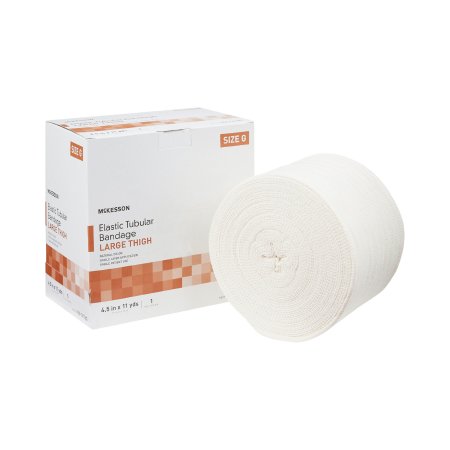 McKesson Elastic Tubular Support Bandage McKesson Spandagrip™ 4-1/2 Inch X 11 Yard Large Thigh Pull On Natural NonSterile Size G Standard Compression - Box of 1 - 182-13116G-BX