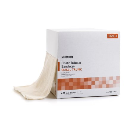 McKesson Elastic Tubular Support Bandage McKesson Spandagrip™ 6-3/4 Inch X 11 Yard Small Trunk Pull On Natural NonSterile Size J Standard Compression - Case of 6 - 182-13117J-CS