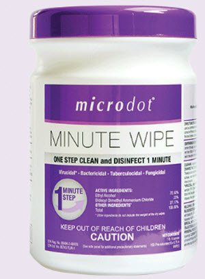 Cambridge Sensors USA microdot® Surface Disinfectant Cleaner Premoistened Alcohol Based Manual Pull Wipe 160 Count Canister Alcohol Scent NonSterile - Case of 12 - 601-12-CS